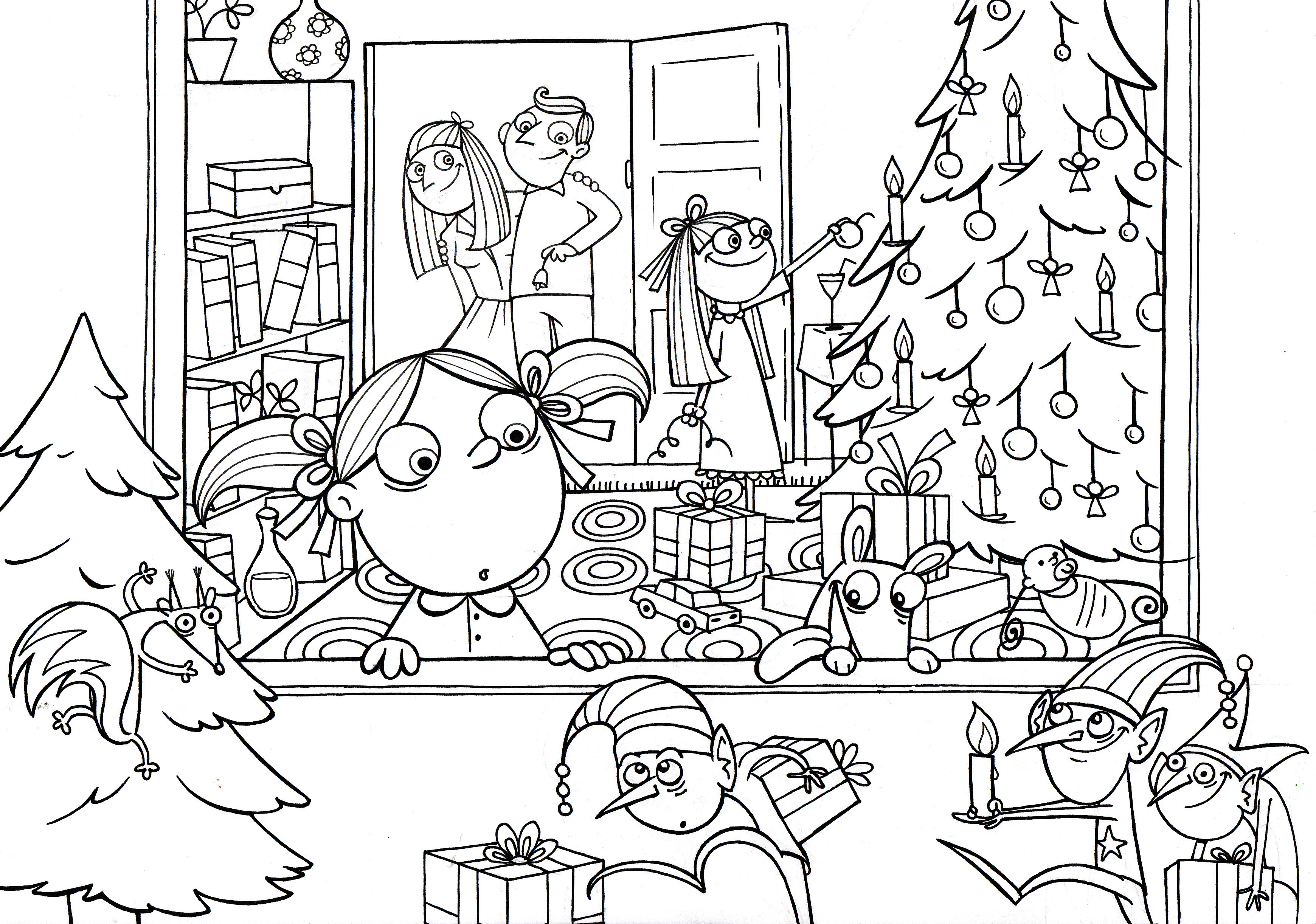 3480x2444 Inspiration Christmas Fireplace Coloring Pages 17 1515