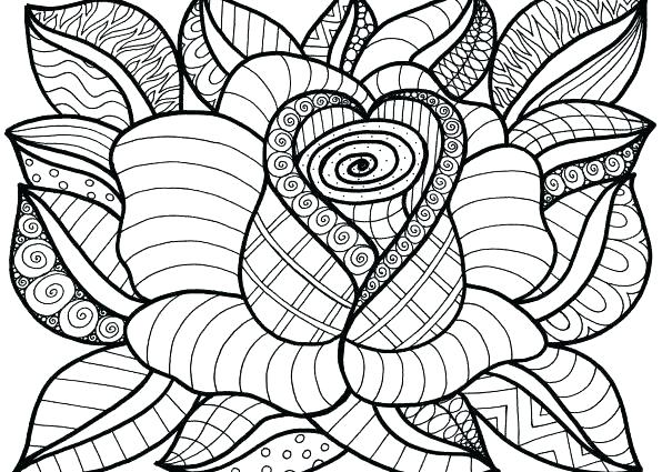 596x425 Gorgeous Poinsettia Flower Coloring Page Wesmec.site