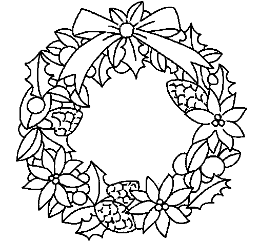 505x470 Garland For Christmas Coloring Page Printable Coloring Pages