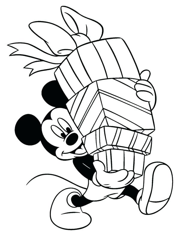600x785 Christmas Gift Coloring Page