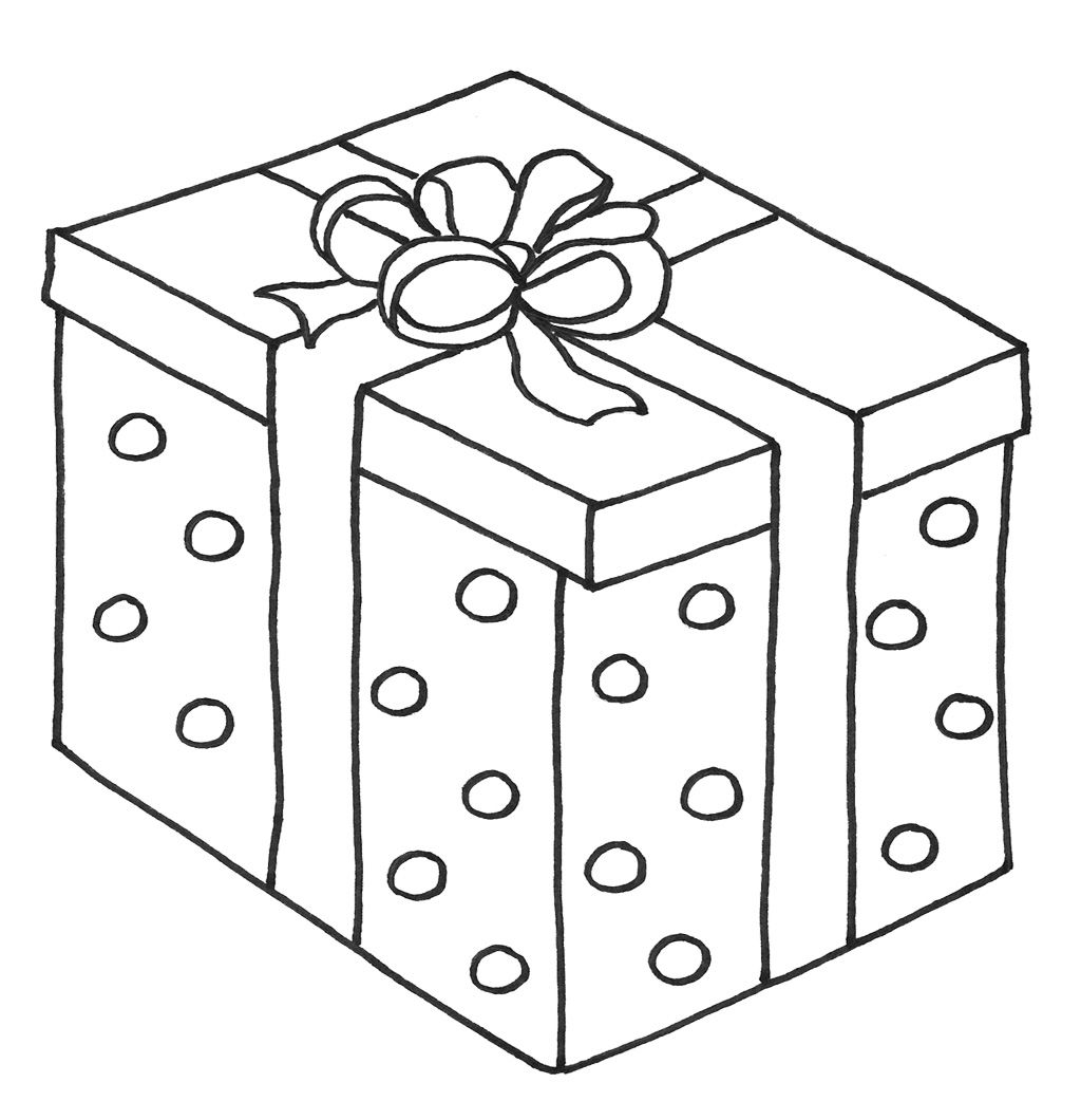 1024x1060 Christmas Presents With Box Coloring Page Christmas