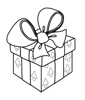 339x400 Christmas Gift Box Coloring Pages