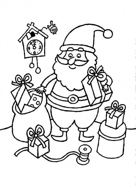 518x713 Santa Claus Waiting For The Right Time To Deliver The Christmas