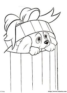 232x320 Lady Christmas Gift Coloring Page Disney Lady And The Tramp