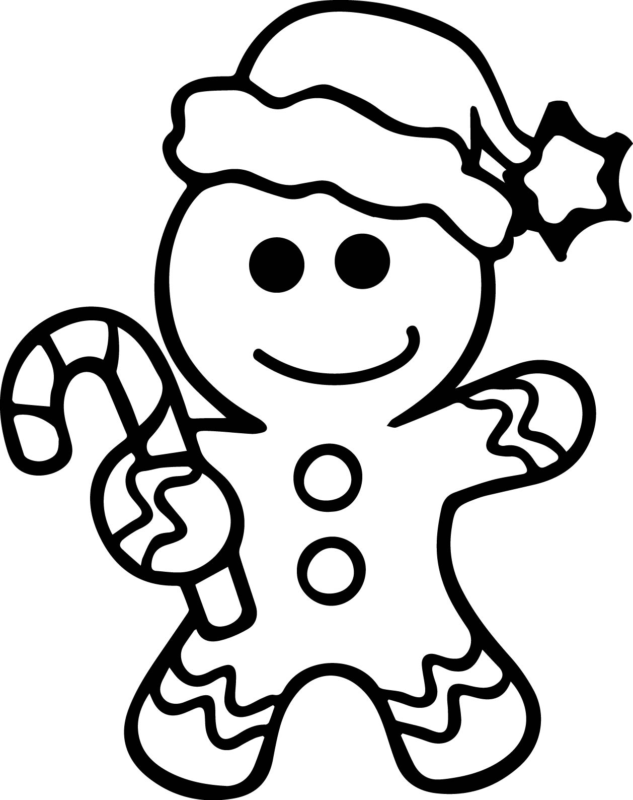 1258x1588 Gingerbread Man Coloring Page Pages Captivating