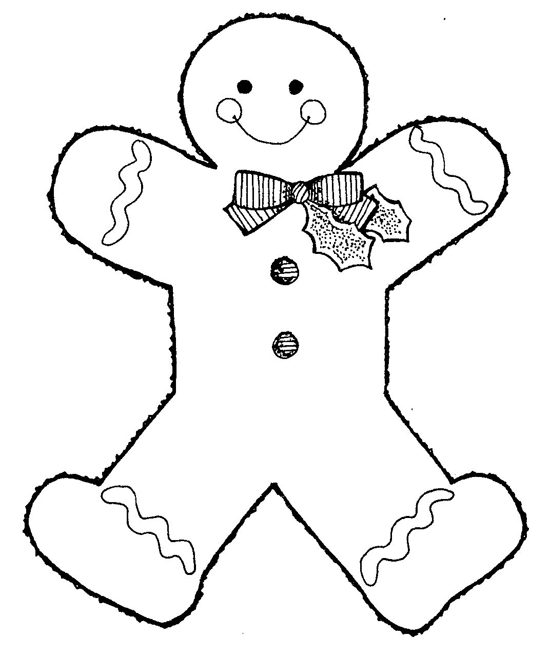 Christmas Gingerbread Man Coloring Pages