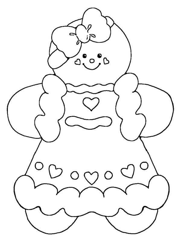 600x800 Christmas Coloring Pages Adults Gingerbread Men Crafts