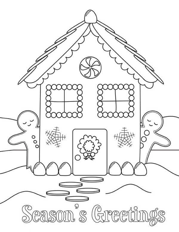 600x777 Christmas Gingerbread House And Two Gingerbread Man Side By Side