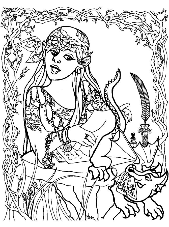 670x900 Dragon Coloring Pages For Christmas