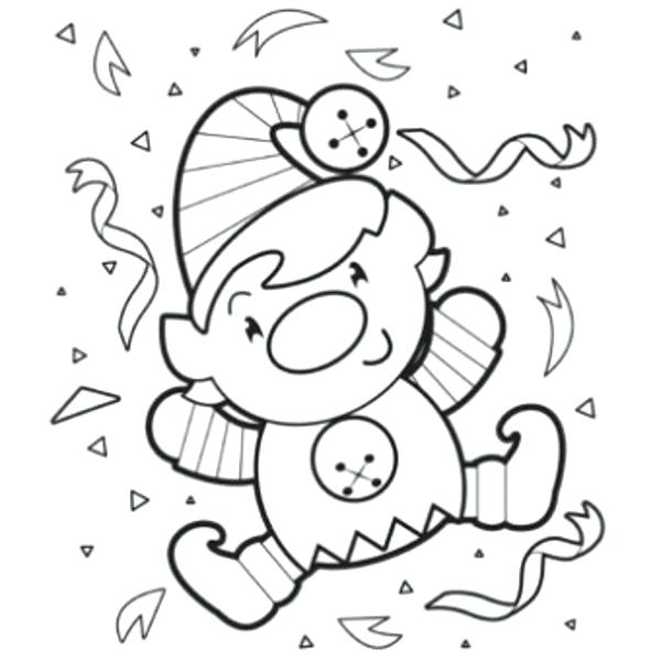 600x600 Christmas Elves Coloring Pages Time Elf Print Coloring Pages