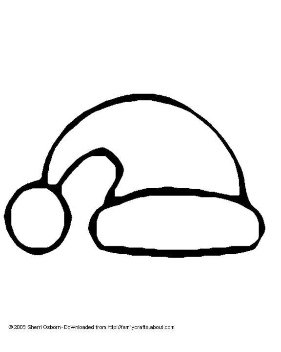576x720 Santa Hat Coloring Page And Template Santa Hat, Santa And Template