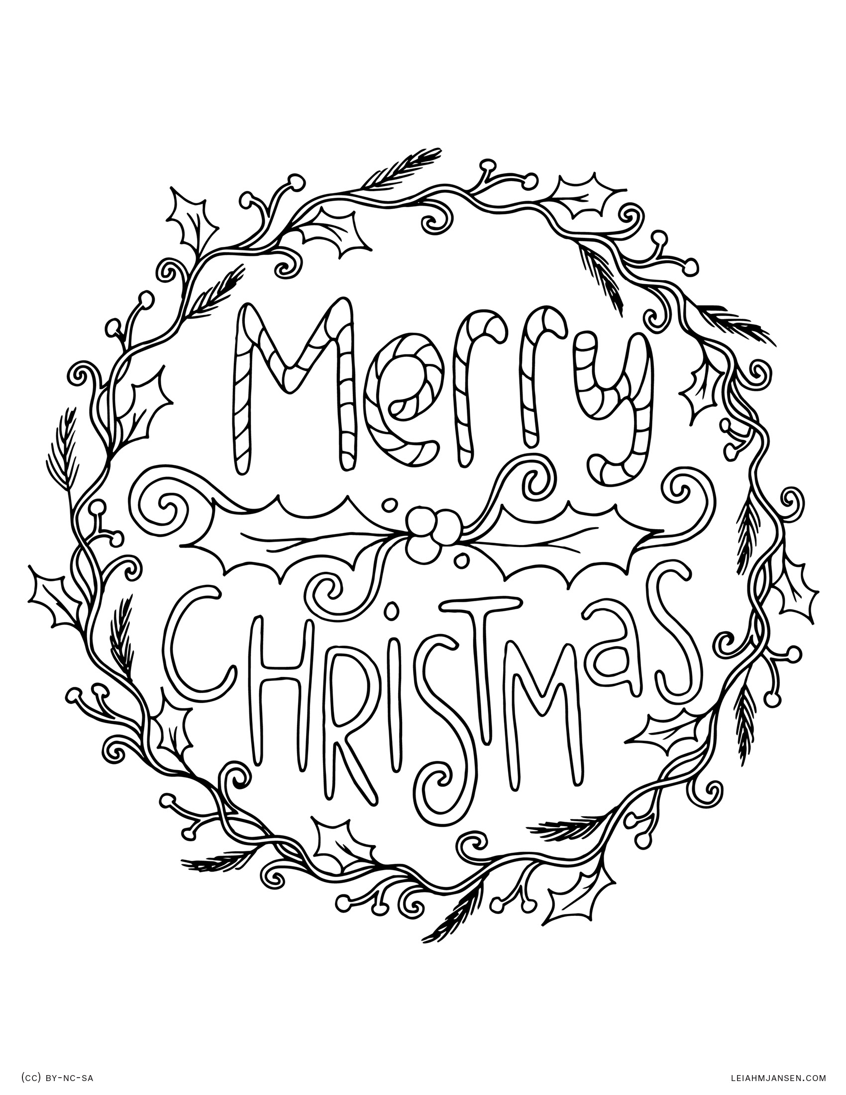 1700x2200 Holiday Coloring Pages