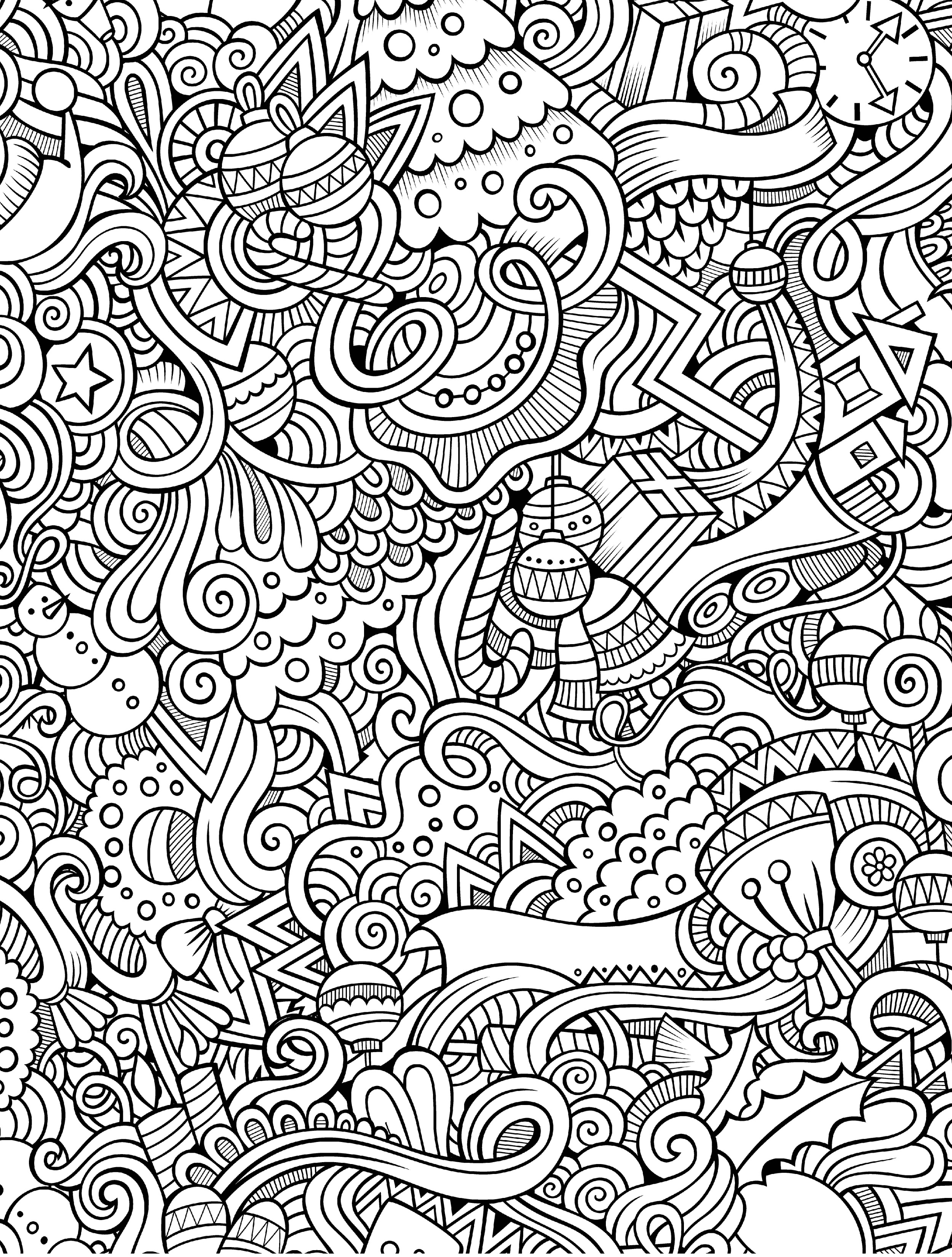 2500x3300 Impressive Free Christmas Coloring Pages For Adults 10 Printable