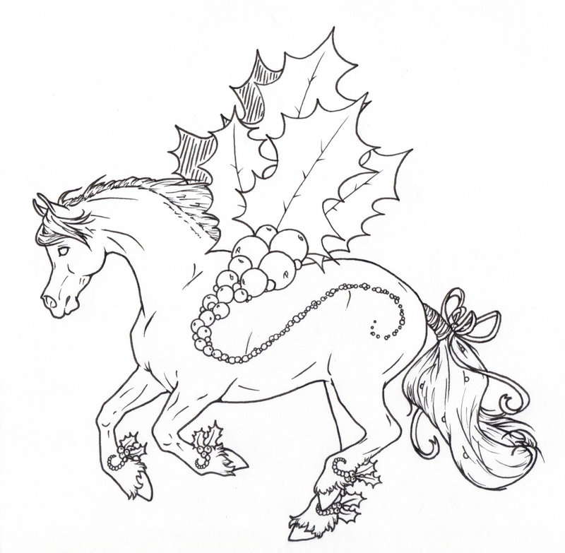 800x783 Christmas Horse Coloring Pages. Holiday Coloring Pages Printable