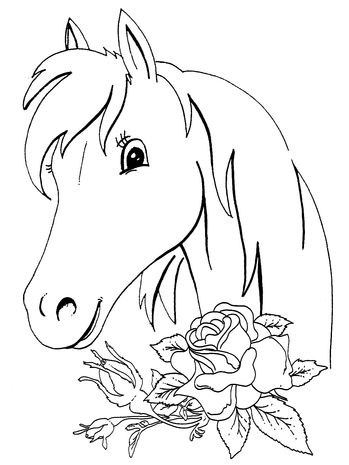 1125x1500 Christmas Horse Coloring Pages Free Coloring For Kids 2018