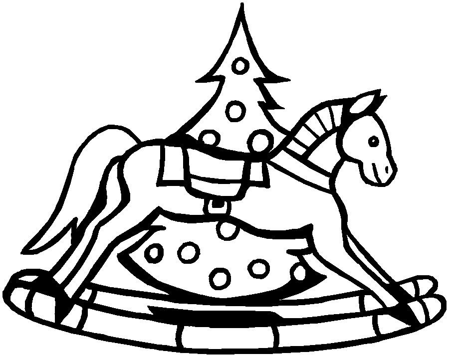 900x716 Christmas Horse Coloring Pages