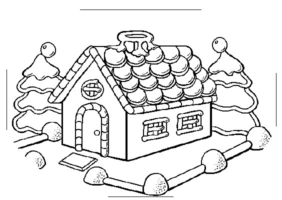 Christmas House Coloring Pages