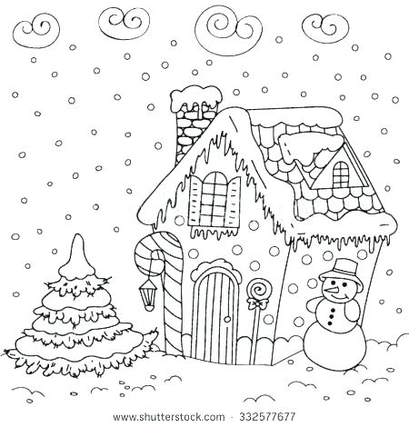 450x470 House Color Page House Coloring Pages Spooky And Haunted Day House