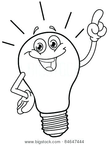 354x470 Printable Light Bulb Coloring Page Lights Coloring Page Bulb