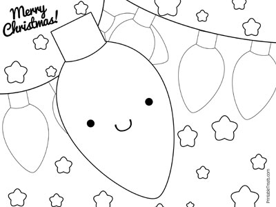 400x300 Printable Christmas Bulb Coloring Pages Printable Christmas Light
