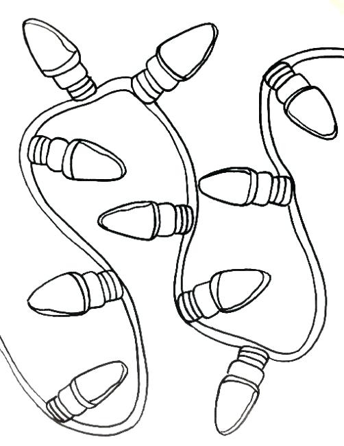 502x650 Christmas Lights Coloring Pages As Well As Light Coloring Page