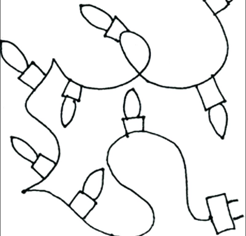 800x768 Christmas Lights Coloring Pages Candle On Light On Coloring Page