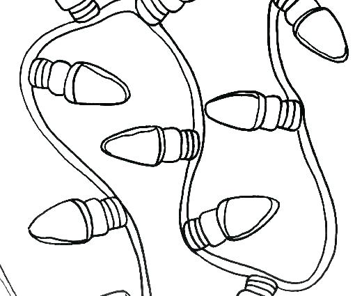 510x425 Christmas Lights Coloring Pages Lights Coloring Page Lights