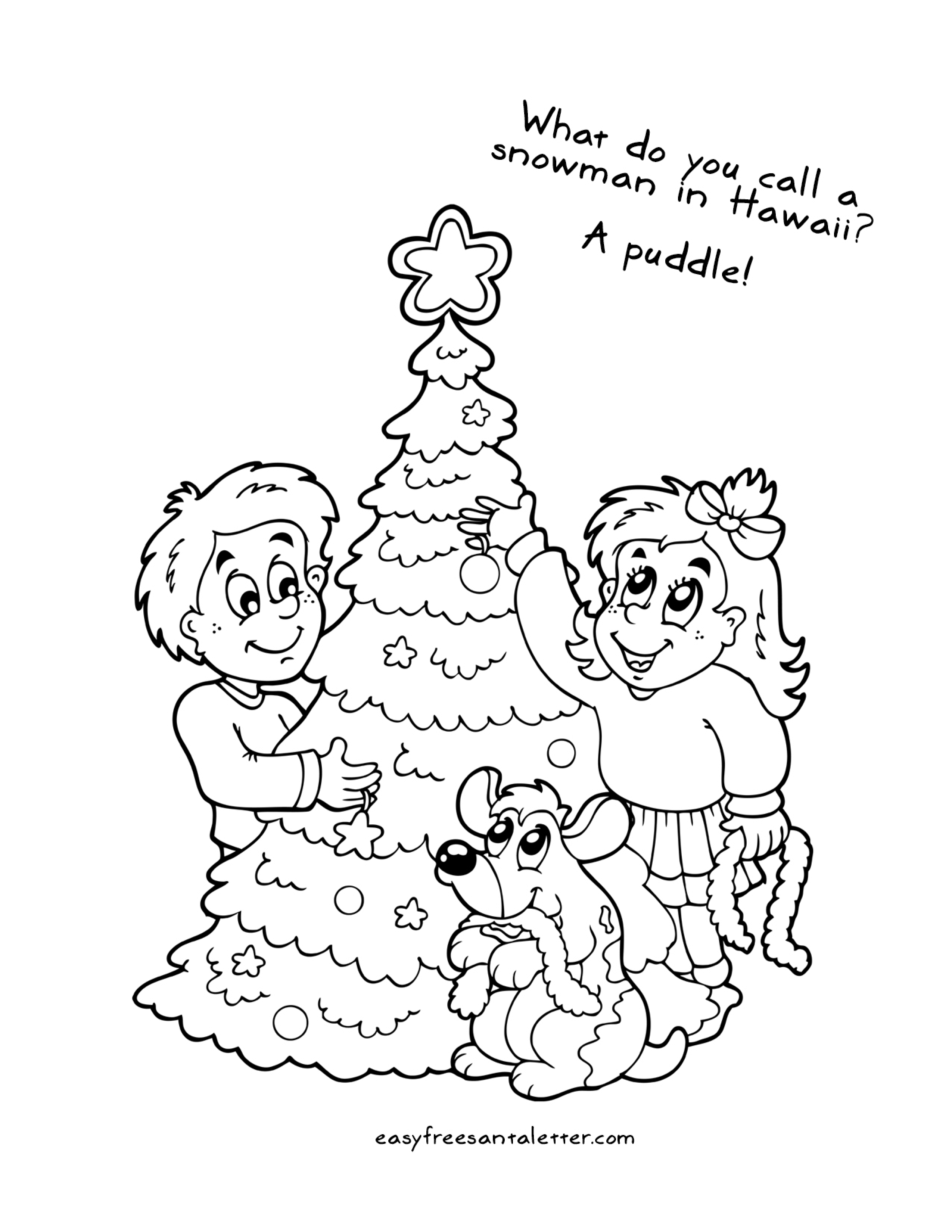 Christmas List Coloring Page