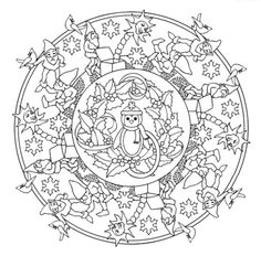 236x232 Christmas Mandala Coloring Pages. Christmas Ornaments Mandala
