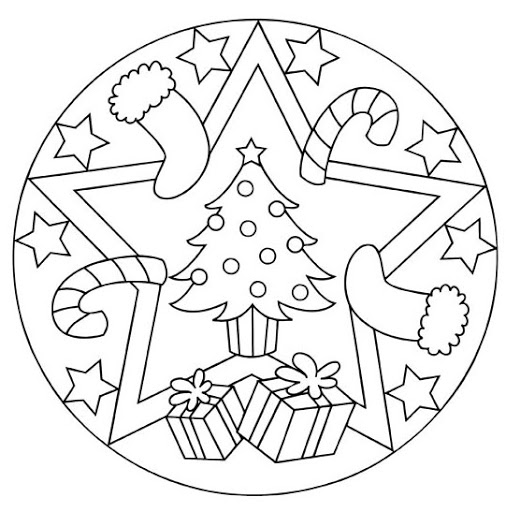 506x512 Christmas Mandala Coloring Page For Kids Crafts And Worksheets