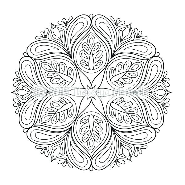600x600 Simple Flower Mandala Coloring Pages Print Mandalas Book By Com