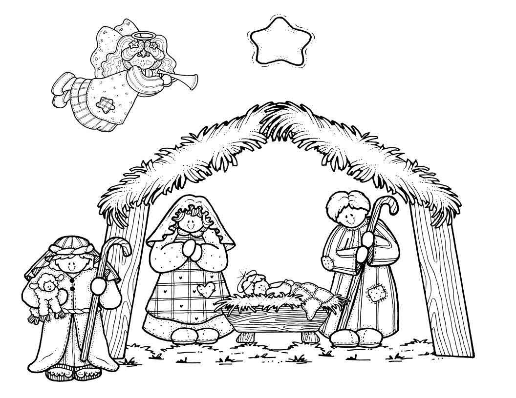 1056x816 Nativity Coloring Pages For Kids Preschool In Beatiful Print