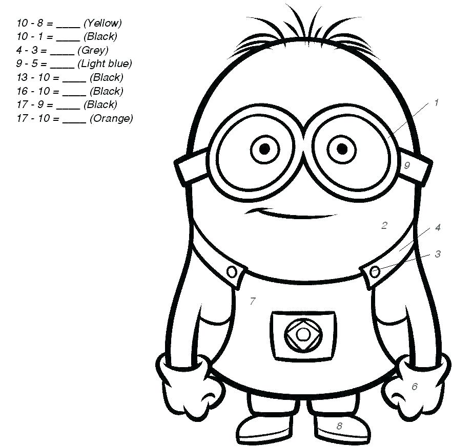 882x873 Subtraction Coloring Pages Coloring Math Sheets Subtraction