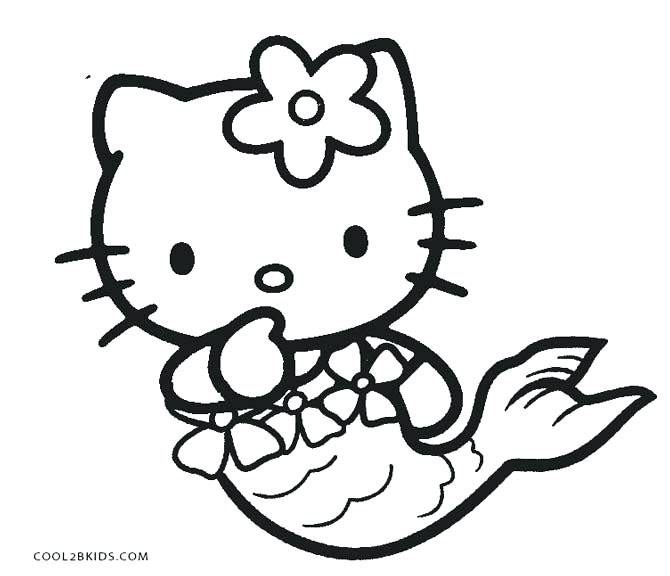 670x576 Coloring Page Hello Kitty Hello Kitty Mermaid Coloring Pages