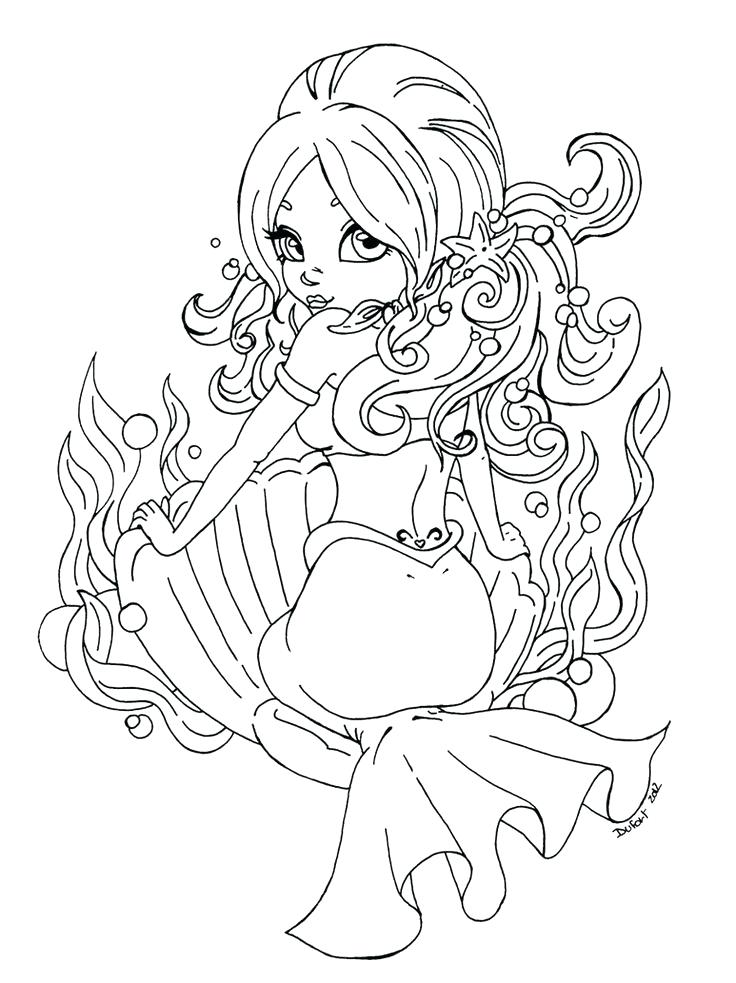 736x983 Anime Mermaid Coloring Pages Mermaid In Anime Coloring Page