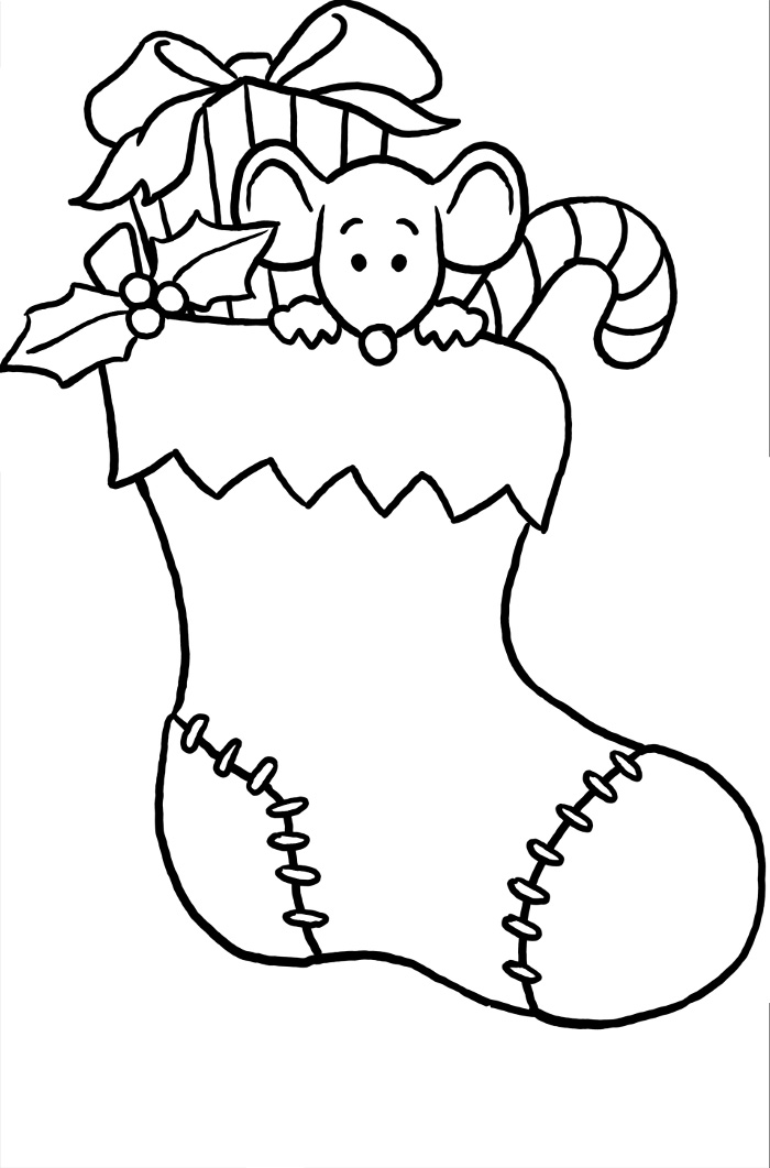 700x1061 Christmas Stocking Coloring Page