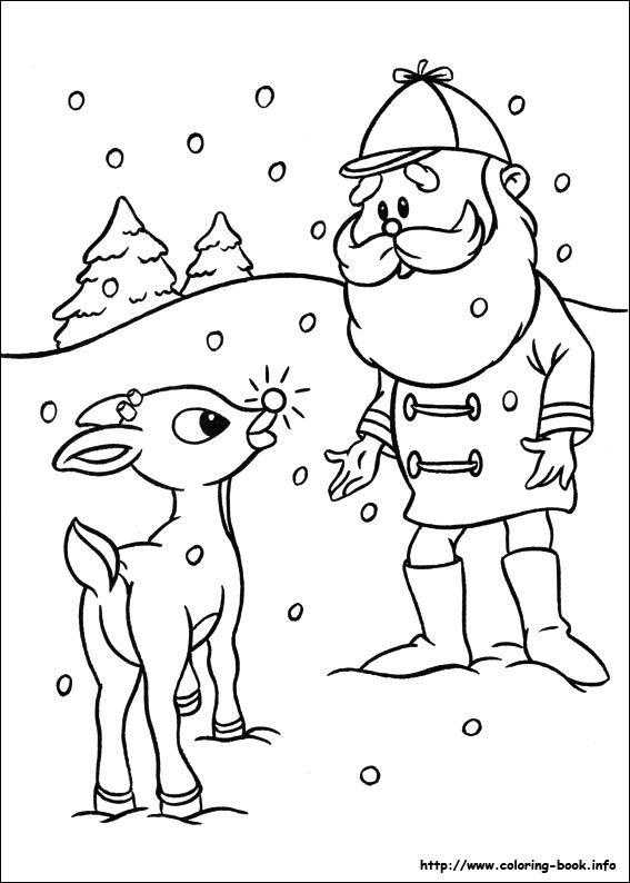 567x794 Rudolph The Red Nosed Reindeer Coloring Pages On Coloring