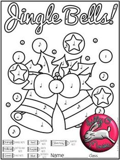 236x315 Christmas Color By Note Music Coloring Pages Music Worksheets