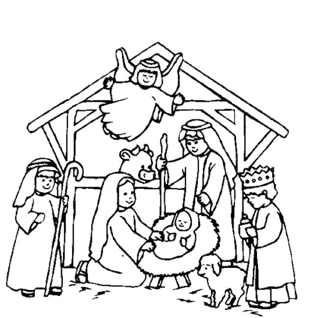 640x647 Baby Jesus Christmas Coloring Pages