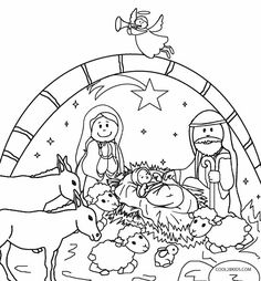 236x254 Printable Nativity Scene Coloring Pages For Kids Cool2bkids