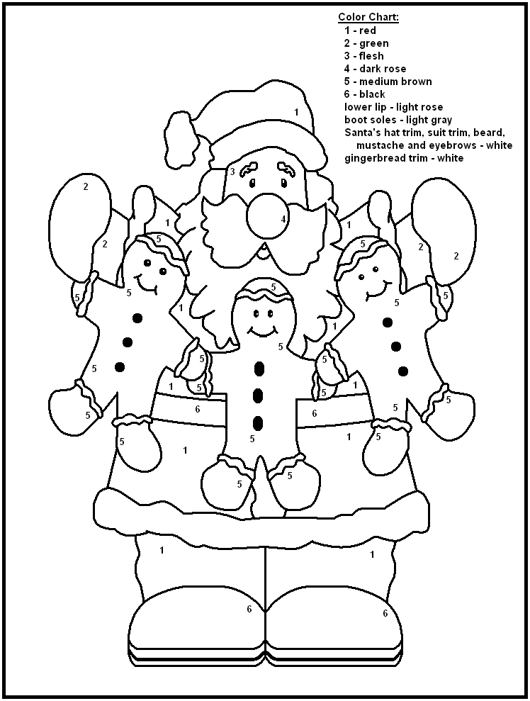 748x989 Christmas Printable Color By Number Pages
