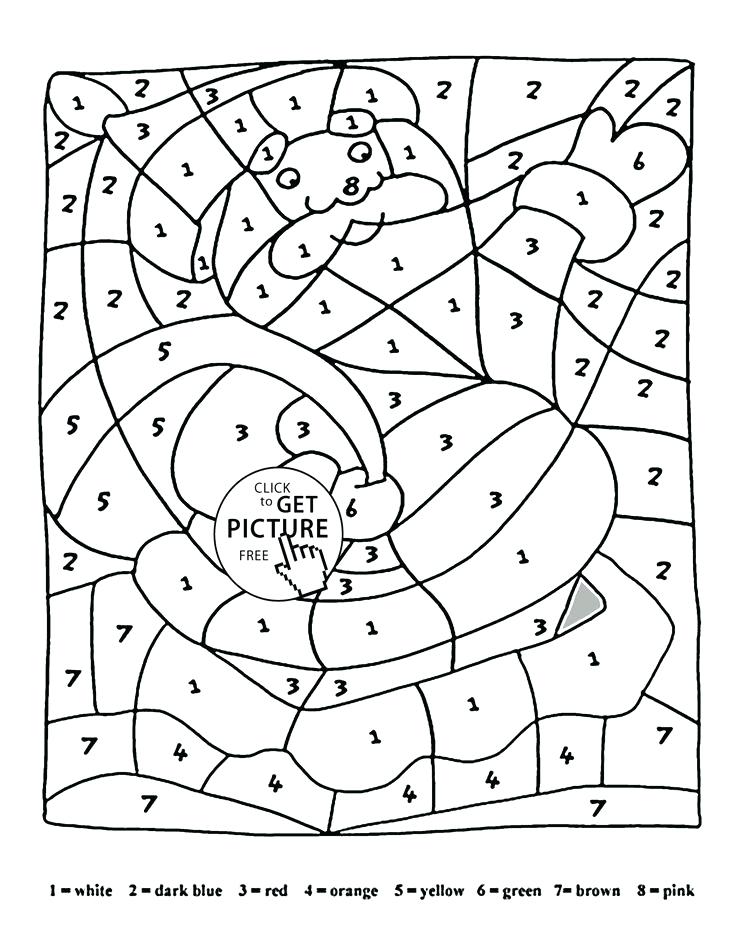 736x949 Color By Number Christmas Coloring Pages Color By Number Coloring