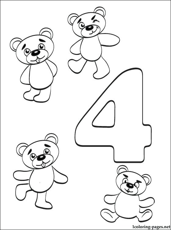 560x750 Color By Number Coloring Pages Number 4 Four Coloring Page