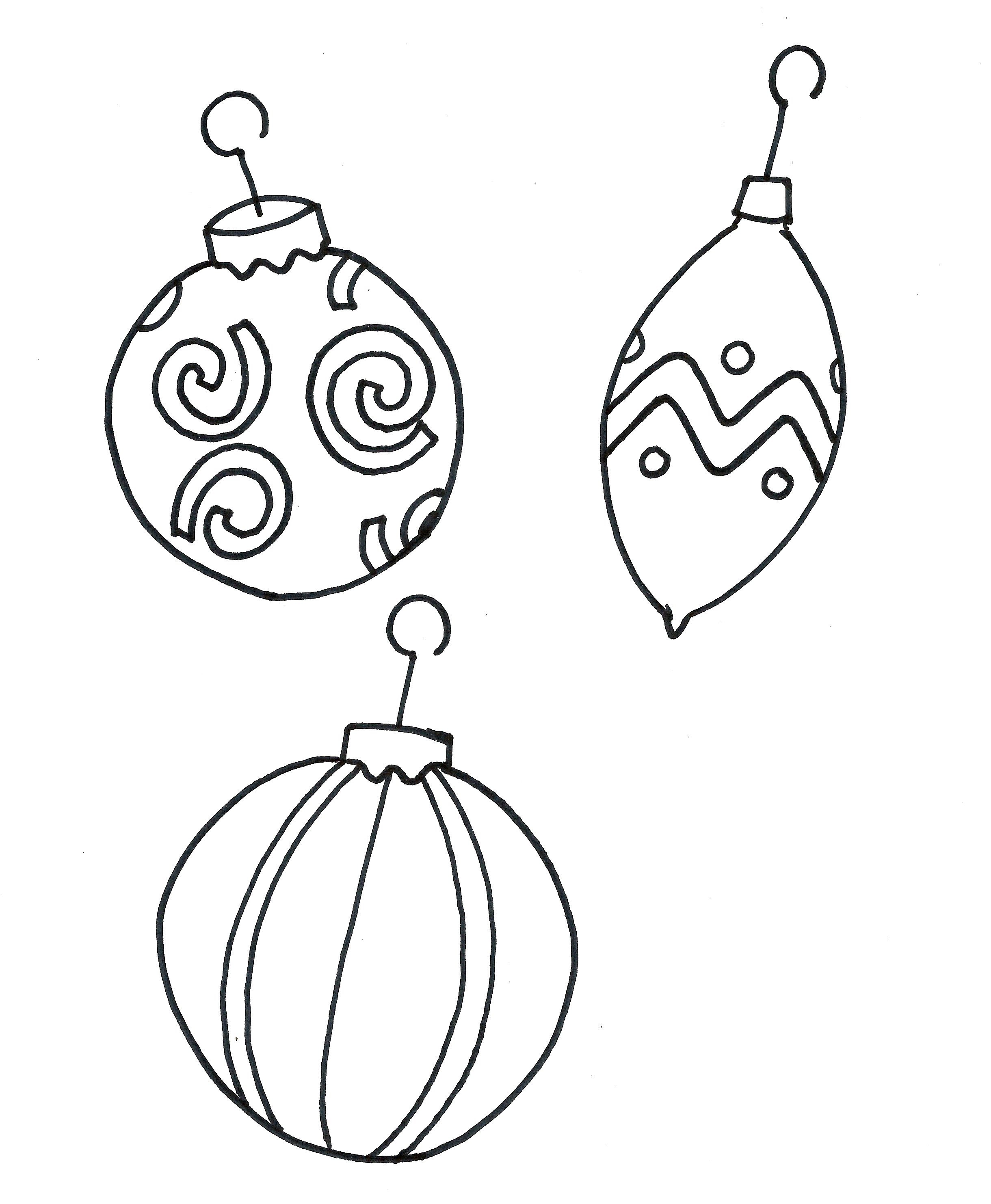 2440x2965 Printable Coloring Pages Christmas Ornament Free Christmas