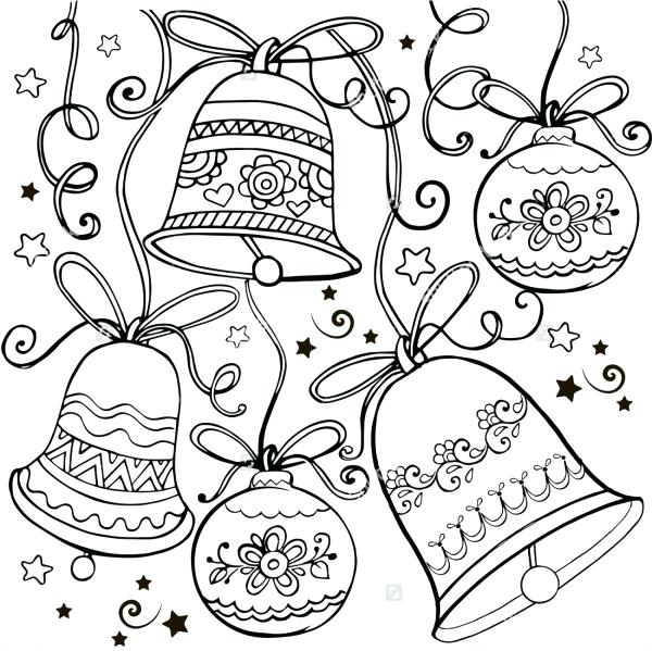 600x599 Christmas Ornaments Coloring Pages Coloring Pages Vector Download