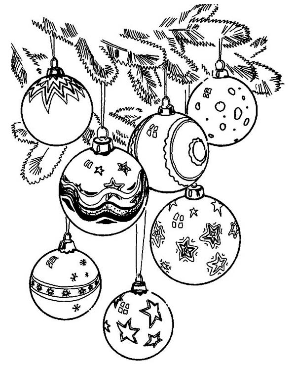 600x738 Printable Christmas Tree Ornaments Coloring Pages Fun For Christmas