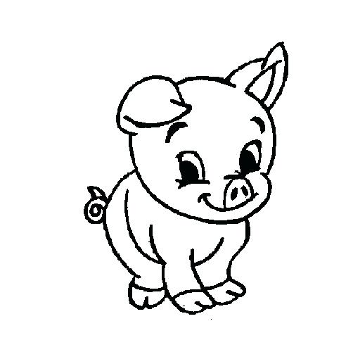 502x500 Pig Coloring Pages Cute Baby Pig Coloring Pages Pig Cartoon