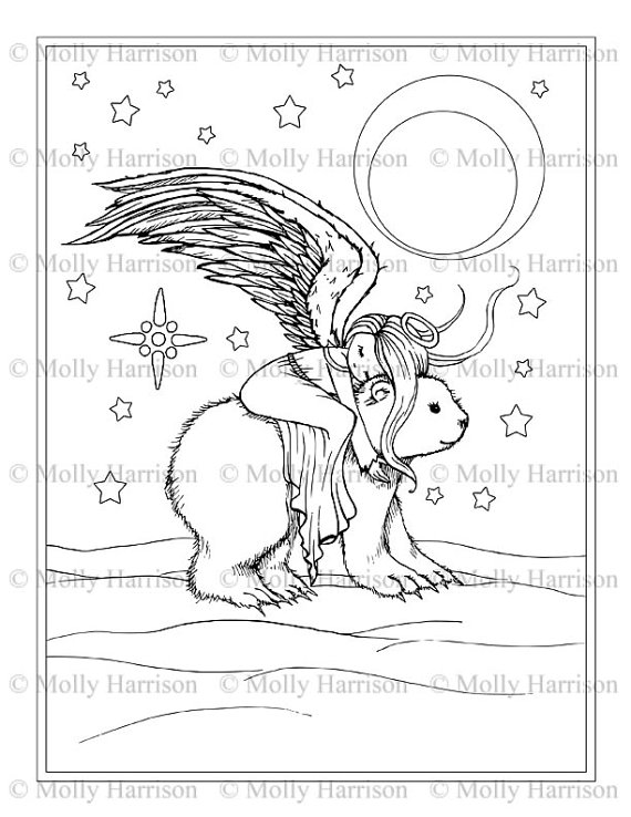 Christmas Polar Bear Coloring Pages