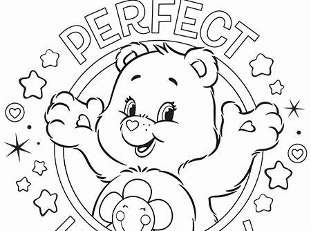 450x334 Perfect Harmony Care Bears Coloring Page Christmas Polar Bear