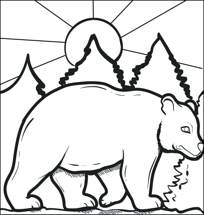 663x700 Polar Bear Coloring Page Polar Bear Coloring Pages For Polar Bear